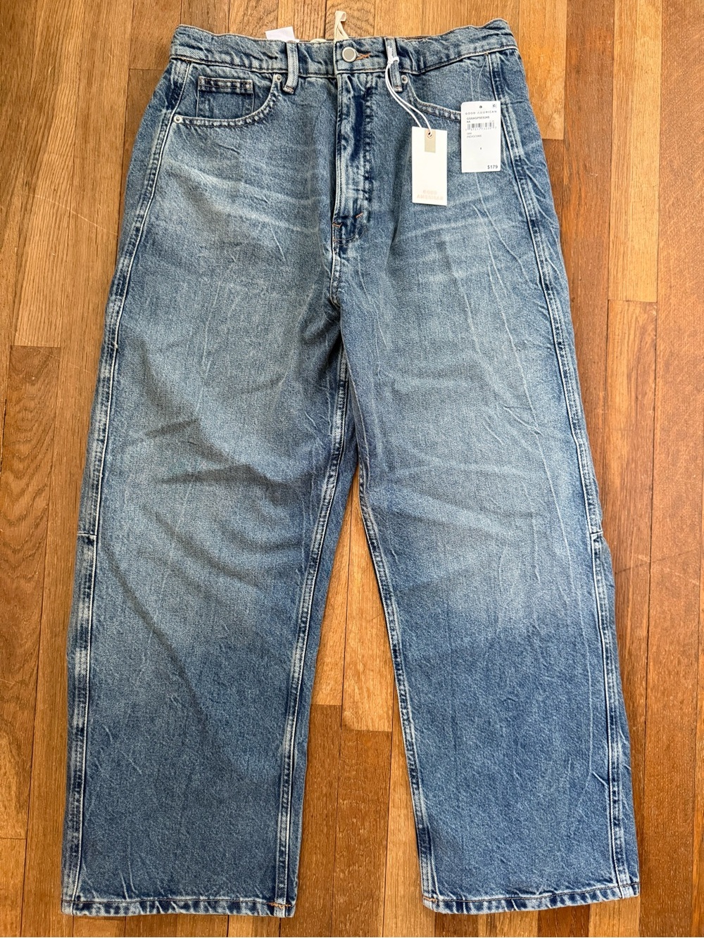 NWT Good American Extreme Barrel Jeans